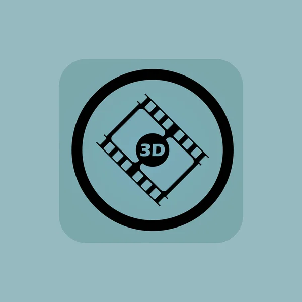 Panneau de film 3D bleu pâle — Image vectorielle