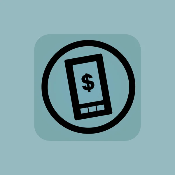 Panneau écran bleu pâle dollar — Image vectorielle