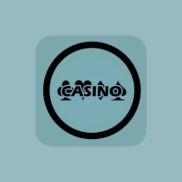 Blauwe casino van de bleke teken — Stockvector