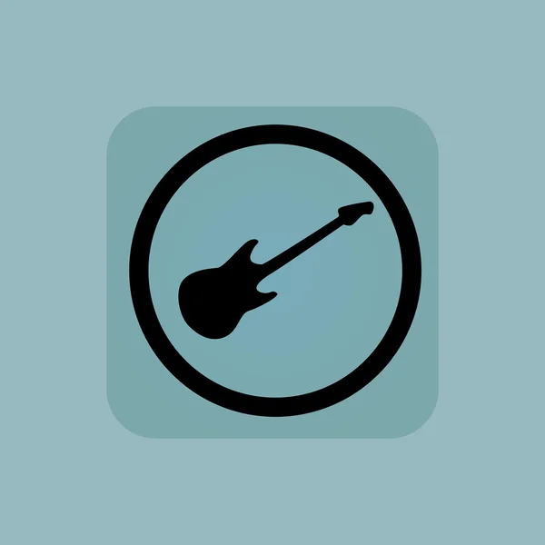 Signo de guitarra azul pálido — Vector de stock