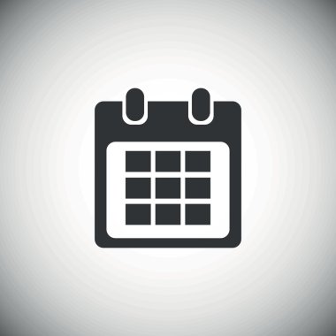 Siyah takvim simgesini 1