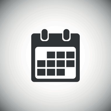 Siyah takvim simgesini 2