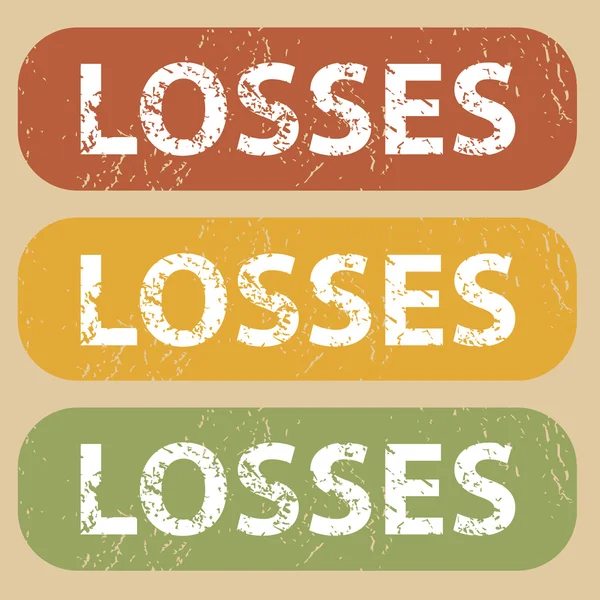 Vintage LOSSES conjunto de sellos — Vector de stock