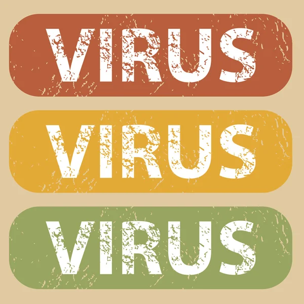 Vintage Virus Stempelsatz — Stockvektor