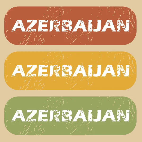 Vintage Azerbaijan stamp set — Stock Vector