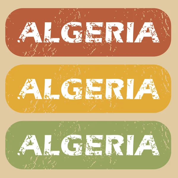 Vintage Algeria stamp set — Stock Vector