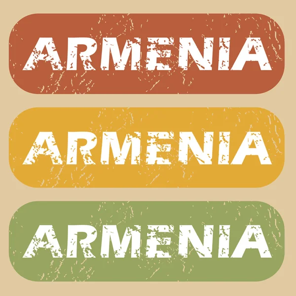 Vintage Armenië stempel set — Stockvector