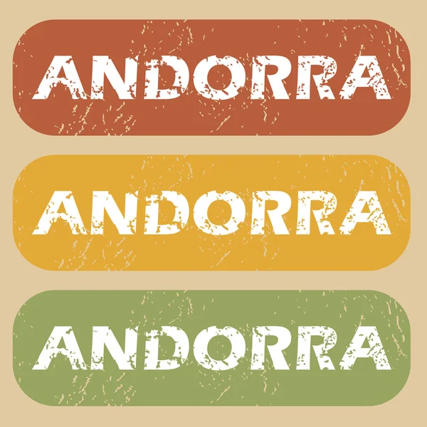 Vintage Andorra Pul Seti — Stok Vektör
