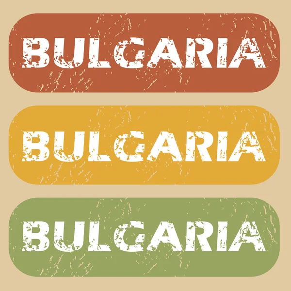 Vintage Bulgarije stempel set — Stockvector