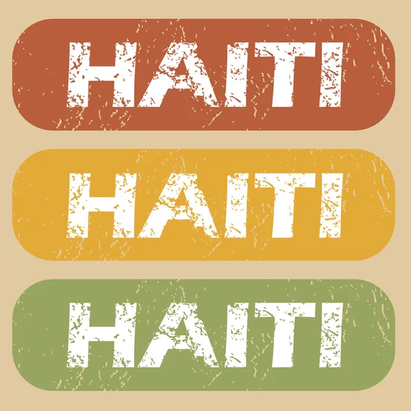 Vintage haiti Stempelsatz — Stockvektor