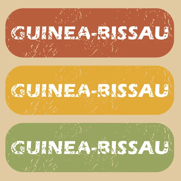Винтажная марка Гвинеи - Бисау — стоковый вектор