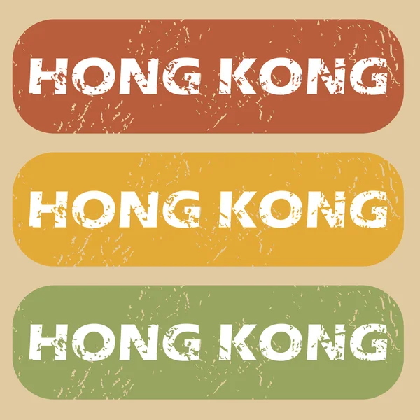 Vintage stempel reeks van het Hong Kong — Stockvector