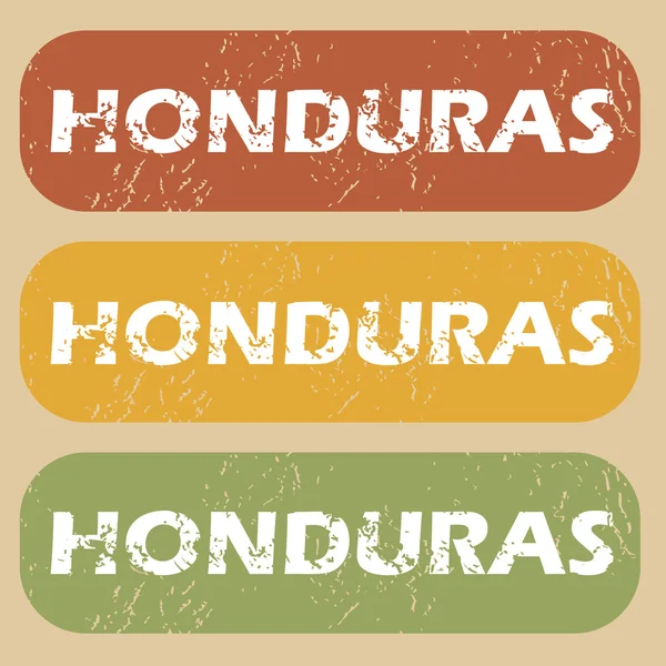 Vintage zestaw znaczków Honduras — Wektor stockowy