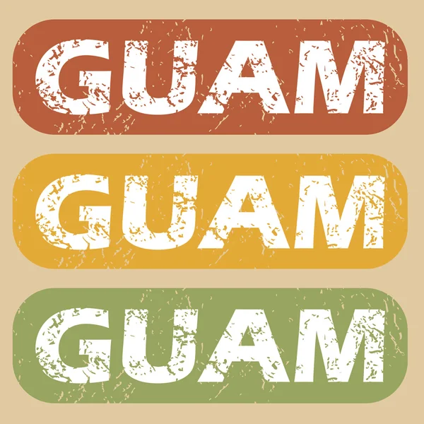 Conjunto de sello Vintage Guam — Archivo Imágenes Vectoriales