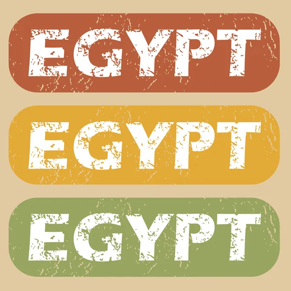 Vintage Egypt stamp set — Stock Vector