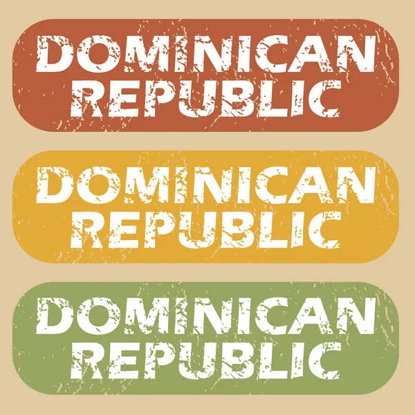 Vintage República Dominicana sello conjunto — Archivo Imágenes Vectoriales
