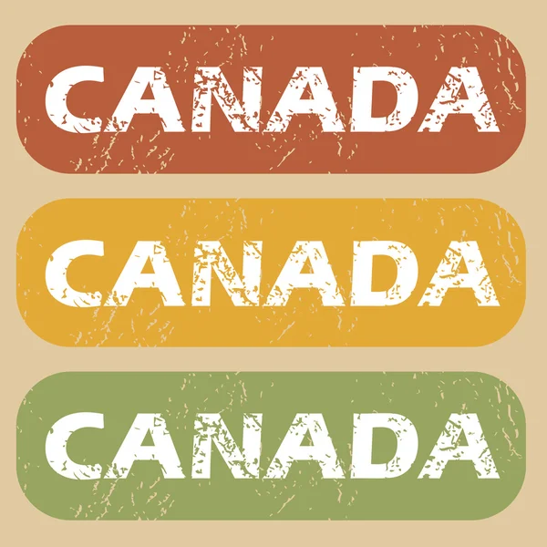 Vintage Canada stempel set — Stockvector