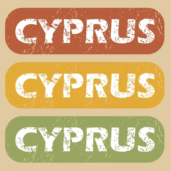 Vintage Cyprus stempel set — Stockvector