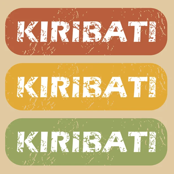 Vintage Kiribati razítka sada — Stockový vektor