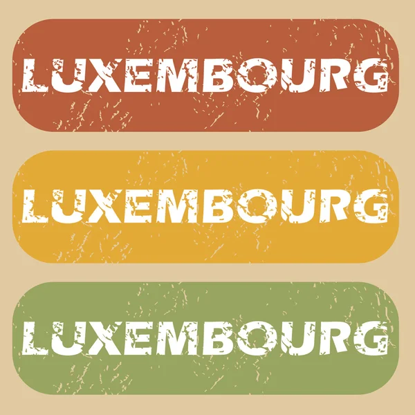 Vintage luxembourg Briefmarkensatz — Stockvektor