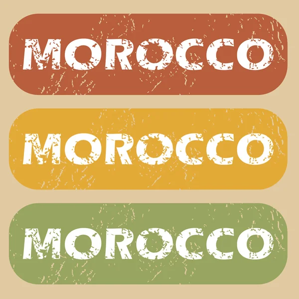 Set di francobolli Marocco vintage — Vettoriale Stock
