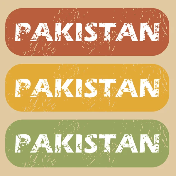 Vintage Pakistan stempel set — Stockvector