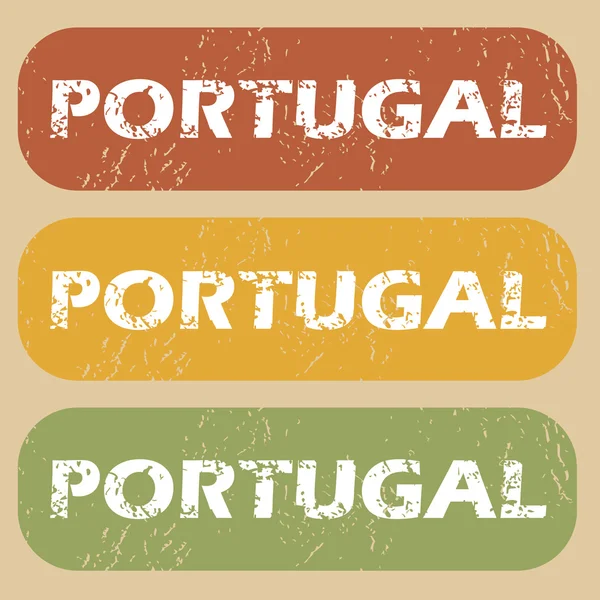 Ensemble de timbres Vintage Portugal — Image vectorielle