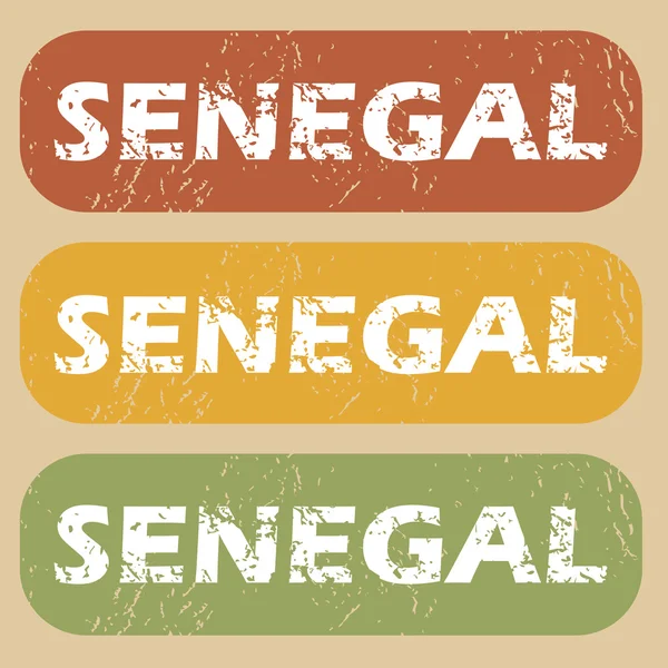 Vintage Senegal sello conjunto — Archivo Imágenes Vectoriales