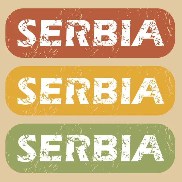 Винтажная сербская марка — стоковый вектор