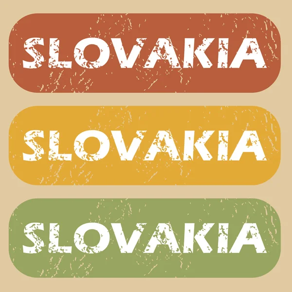 Vintage Slovakia stamp set — Stock Vector