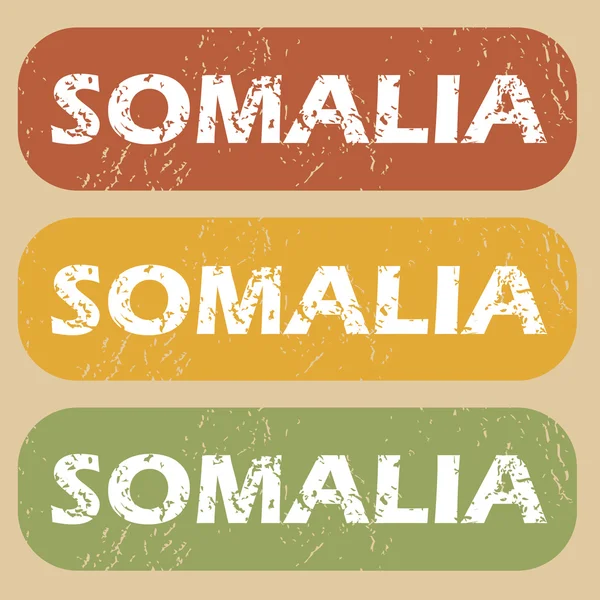 Ensemble de timbres Somalie Vintage — Image vectorielle