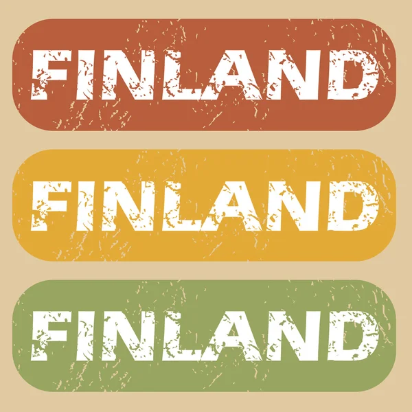 Винтажная марка Финляндии — стоковый вектор