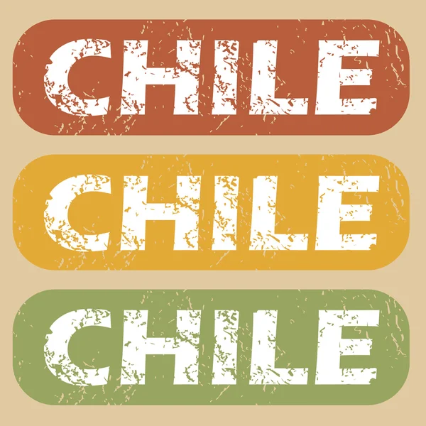 Conjunto de sello Vintage Chile — Archivo Imágenes Vectoriales