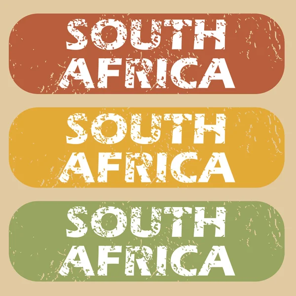 Vintage Sudáfrica sello conjunto — Vector de stock