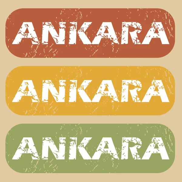 Ensemble de timbres Ankara vintage — Image vectorielle