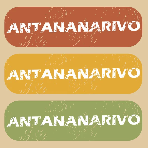 Ensemble de timbres Antananarivo vintage — Image vectorielle