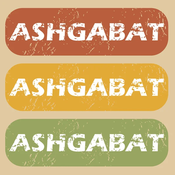 Vintage Ašchabad razítka sada — Stockový vektor