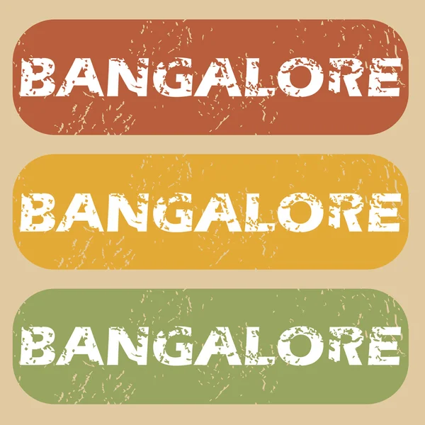 Vintage Bangalore stämpel set — Stock vektor