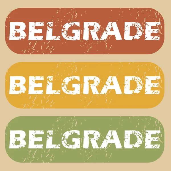 Vintage Belgrado stempel set — Stockvector