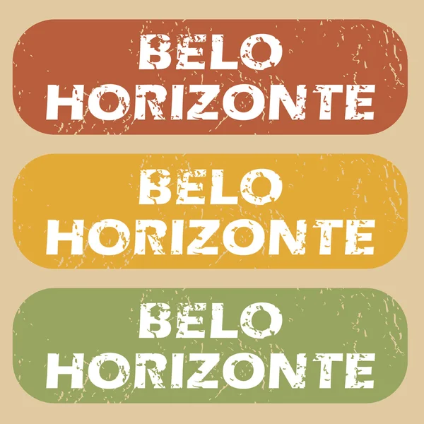 Vintage Belo Horizonte Pul Seti — Stok Vektör