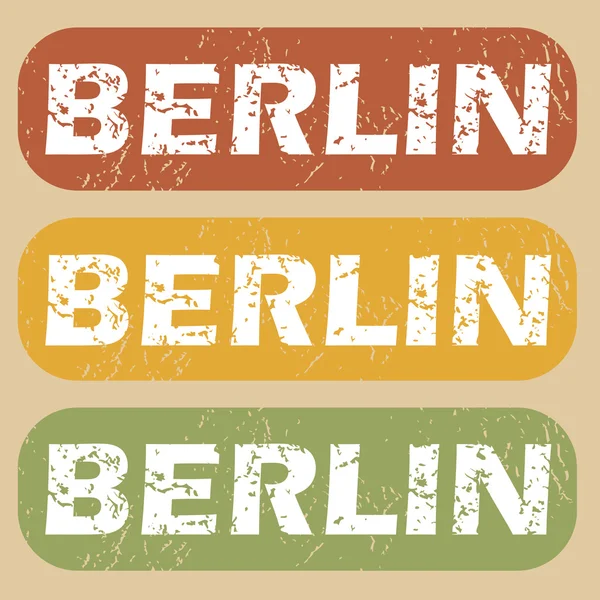 Vintage Berlin stamp set — Stock Vector