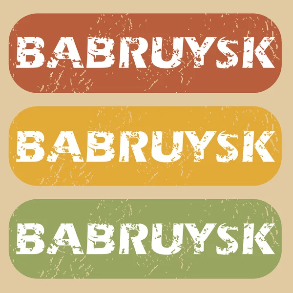 Jahrgang babruysk Marke Satz — Stockvektor