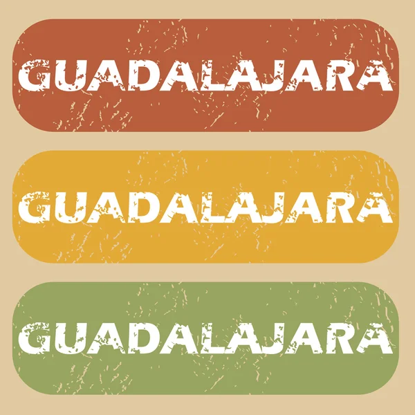 Vintage Guadalajara stempel set — Stockvector