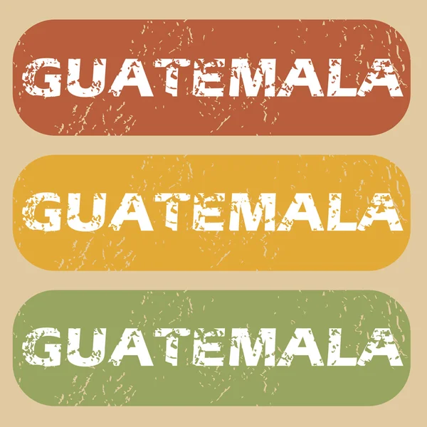 Ensemble de timbres Guatemala Vintage — Image vectorielle