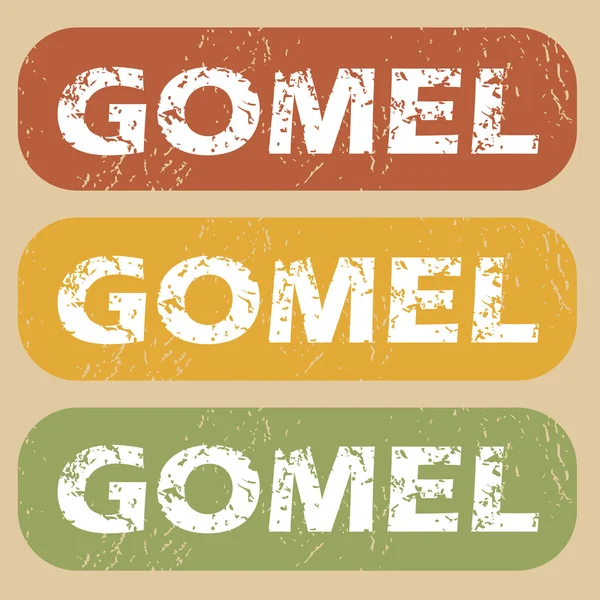 Conjunto de sello Vintage Gomel — Archivo Imágenes Vectoriales