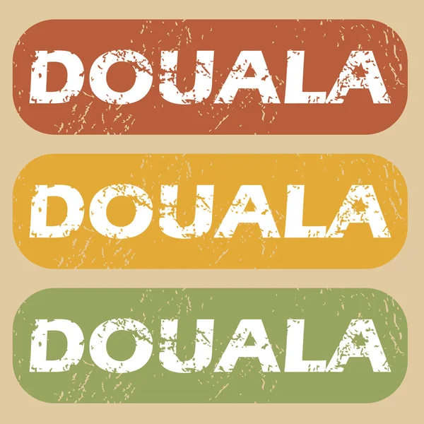 Ensemble de timbres Douala vintage — Image vectorielle