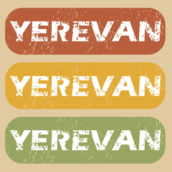 Ensemble de timbres Vintage Erevan — Image vectorielle