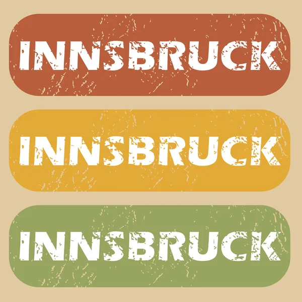 Vintage Innsbruck stämpel set — Stock vektor