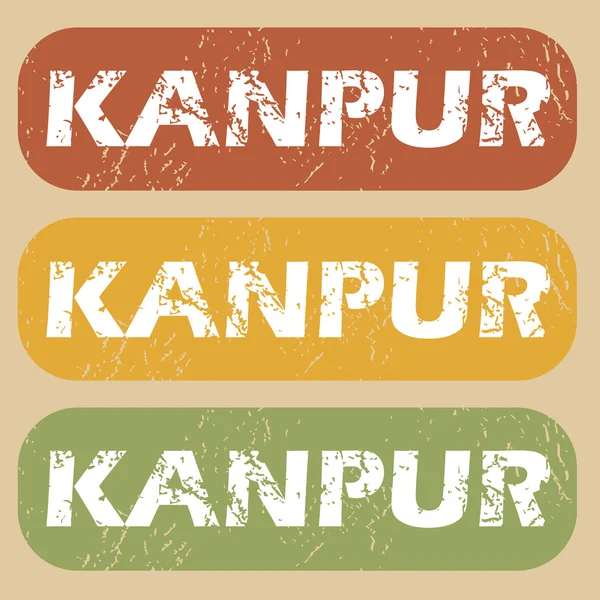 Set de timbre Vintage Kanpur — Vector de stoc