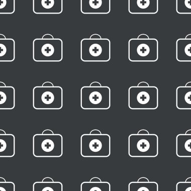 Düz siyah ilk yardım çantası modeli